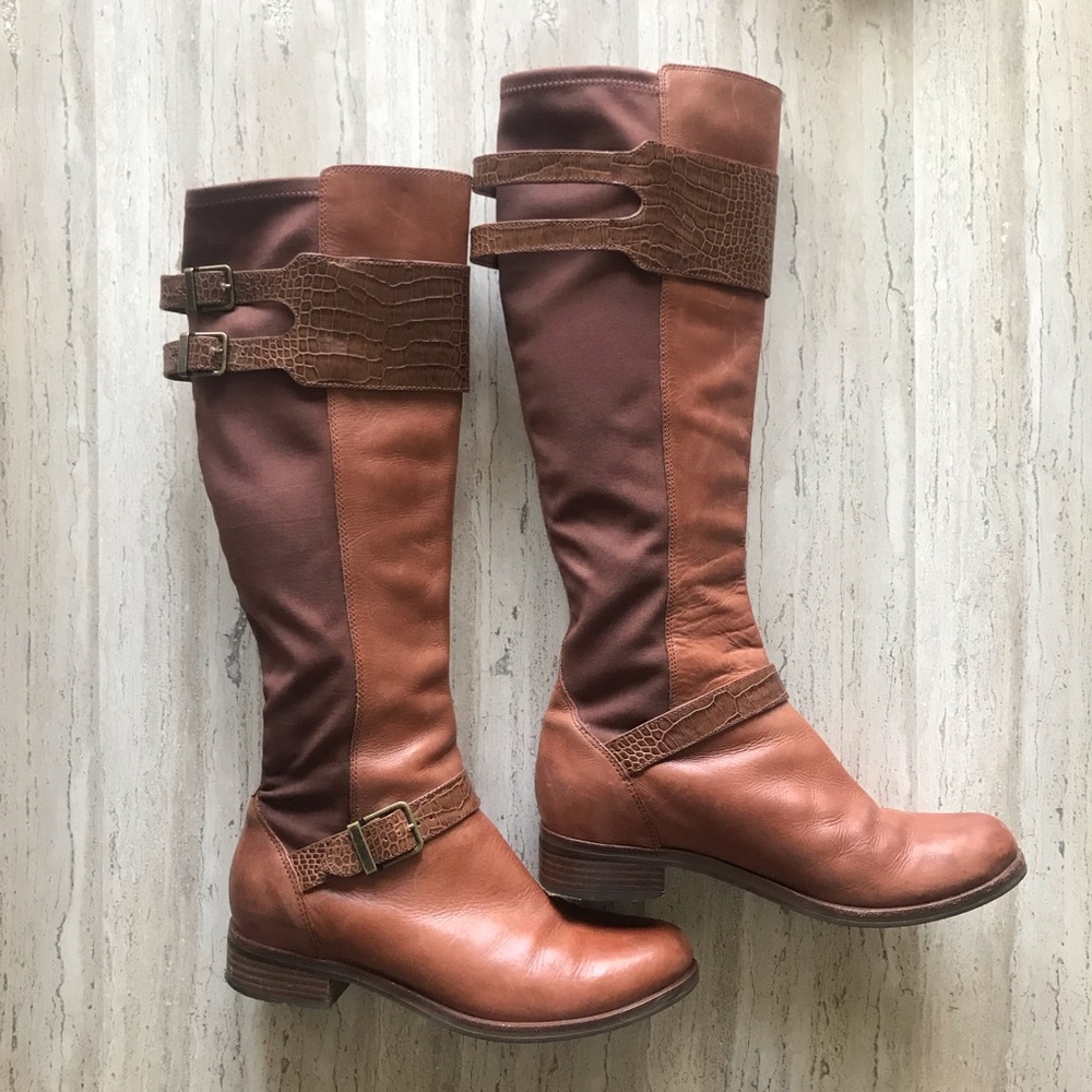 Cole Haan Nikeair Brown Riding Boots
